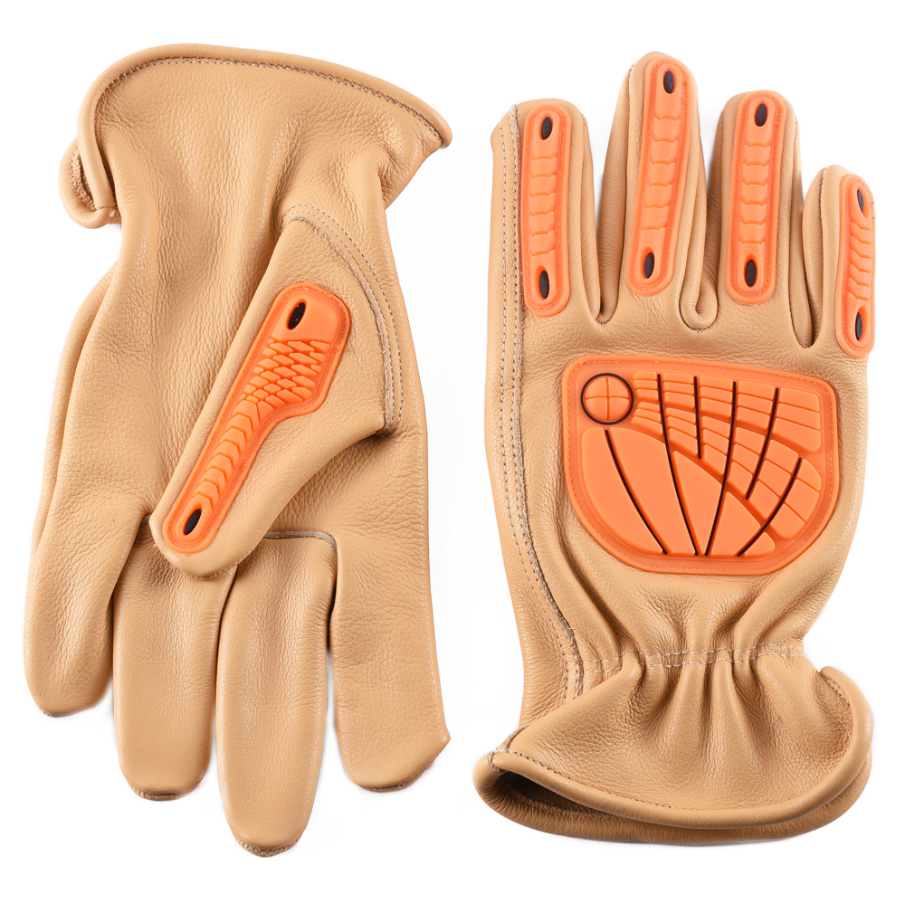 Beige Grain Gloves American Model with TPR