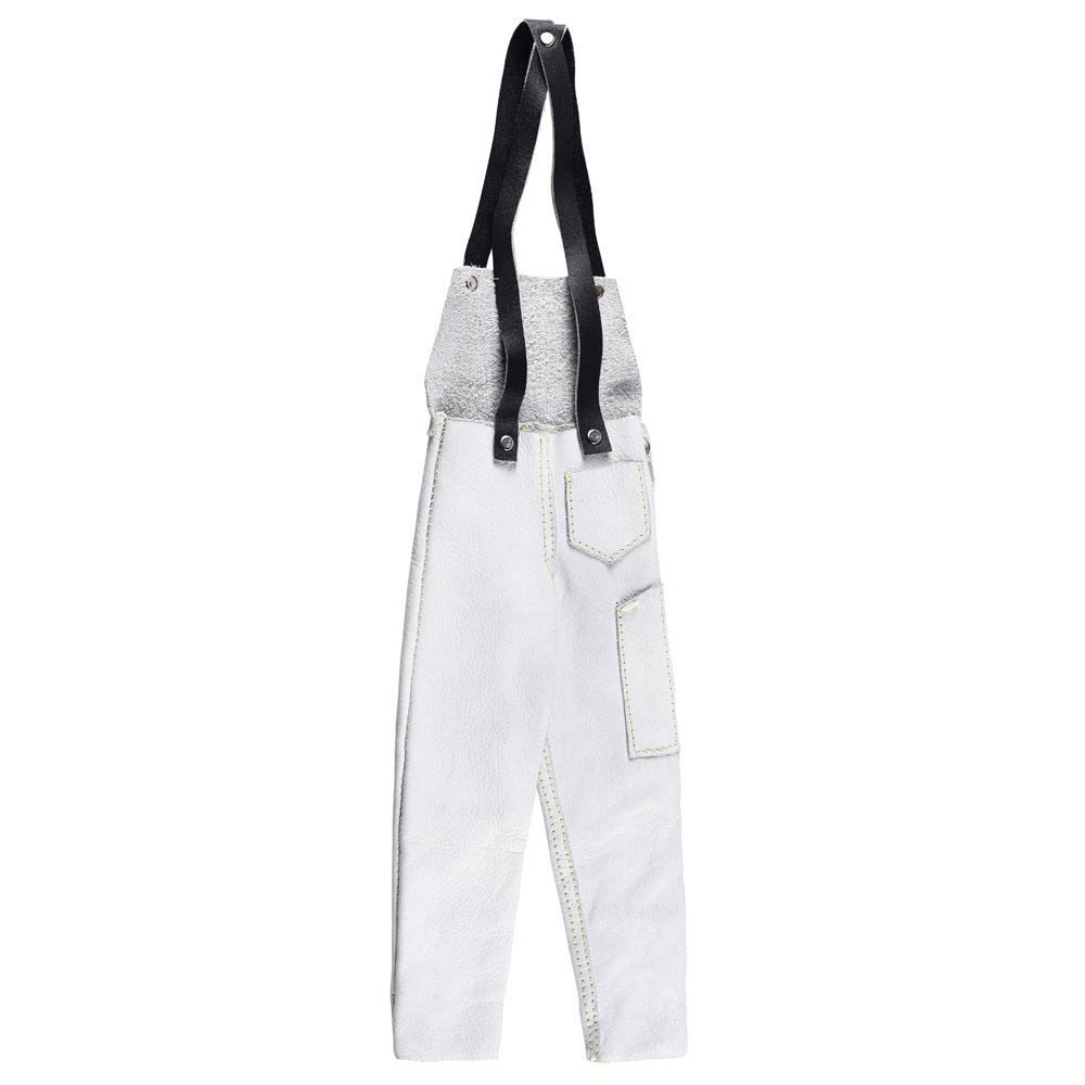 Grain Leather Bib Trouser